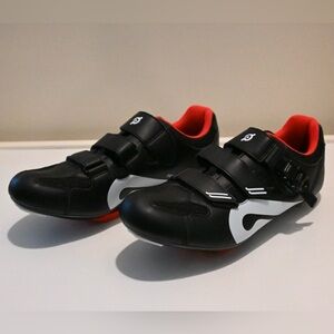 Peloton Cycling Shoes EU 47 (Men’s ~12–12.5) Black/Red Clip-In Road Bike Shoes
